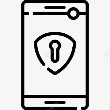 公共标识安全移动保护安全13线性图标图标