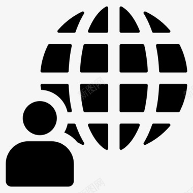 全球商人国际商人世界企业家图标图标