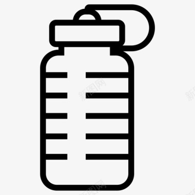 可再充装瓶一次性瓶饮用水图标图标