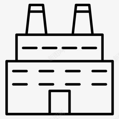 废料工厂建筑制造图标图标