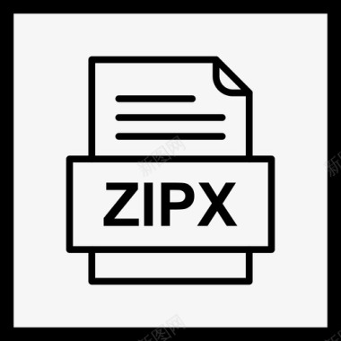 RAW文件格式zipx文件文档图标文件类型格式图标