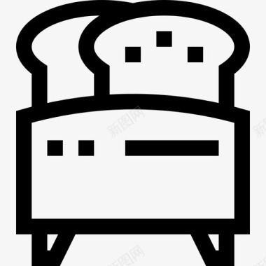 早餐生活方式14直系图标图标