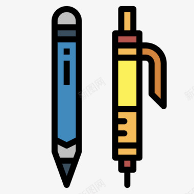 09号铅笔109号结构线性颜色图标图标