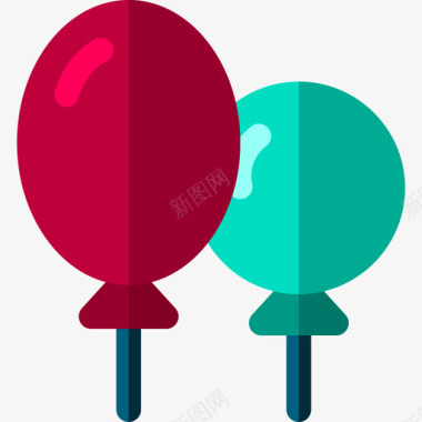 粉色气球气球投票选举12平平图标图标