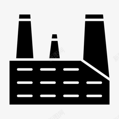 制造工厂建筑制造图标图标