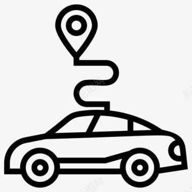 汽车导航汽车定位汽车地图图标图标