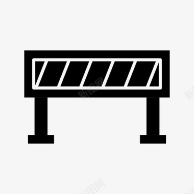 彩色路障路障17建筑图标图标