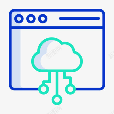 网站海网站网站服务器和主机5轮廓颜色图标图标