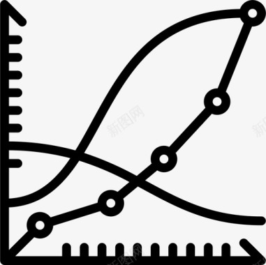 折线图分析33线性图标图标