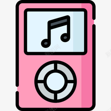 Mp3技术62线性彩色图标图标