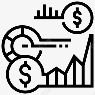 财务图分析经济图标图标