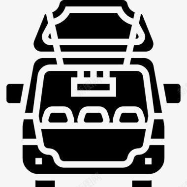 后备箱智能汽车2字形图标图标