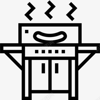 麻辣烧烤烧烤晚餐直系图标图标