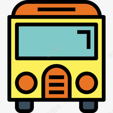 背包客巴士背包客3线性颜色图标图标
