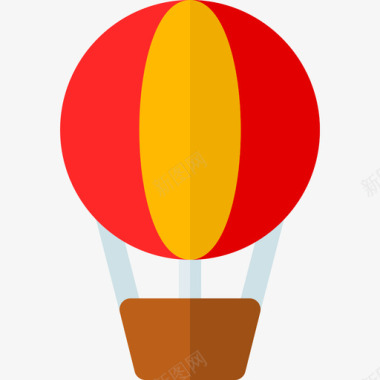 热气球马戏团65扁平图标图标