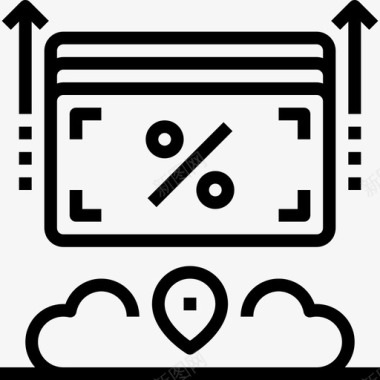 优惠券折扣利润折扣4线性图标图标