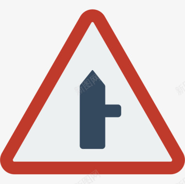 平坦路口英国路标3号平坦图标图标