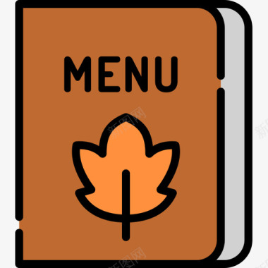 菜单感恩节29线性颜色图标图标