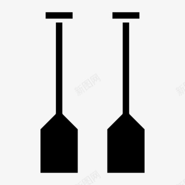划桨冲浪板划船图标图标