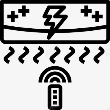 空调内机空调电5线性图标图标