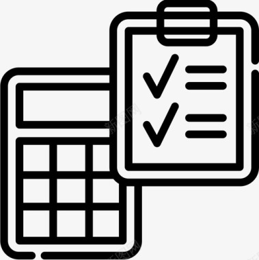 会计电子商务69线性图标图标