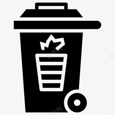 垃圾箱回收站回收垃圾箱图标图标