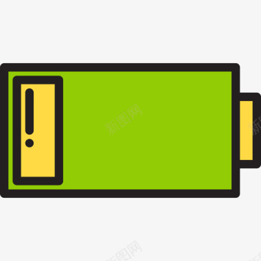 电池图标电池能源生态3线性颜色图标图标
