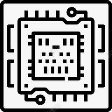 处理器硬件图标处理器计算机30线性图标图标