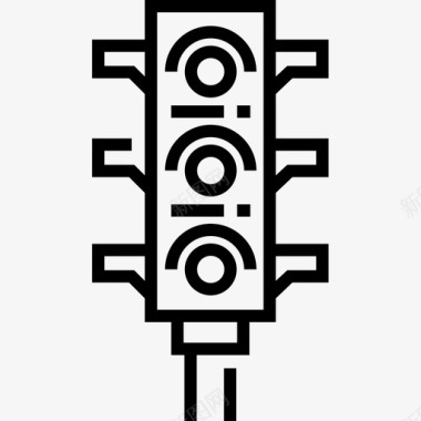 公共标识红红绿灯公共服务6直线图标图标