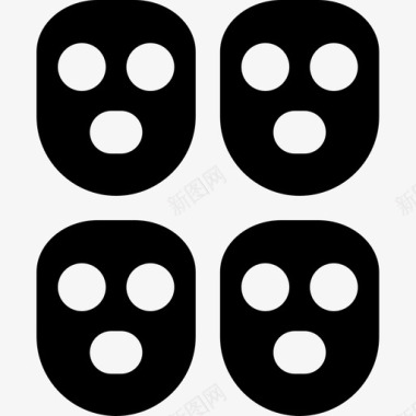 面具嘉年华31填充图标图标