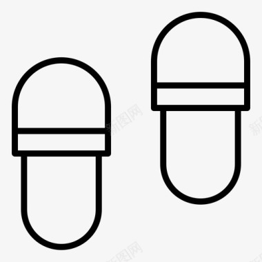 拖鞋美容水疗图标图标
