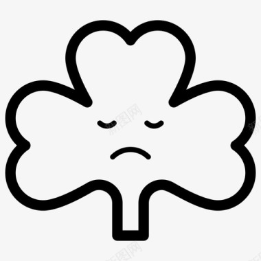 悲伤的香菜脸表情符号情绪图标图标