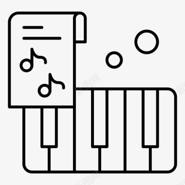 手风琴乐器键盘图标图标