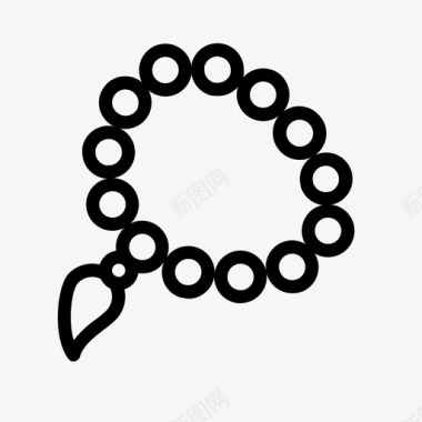 珠子手镯禁食图标图标