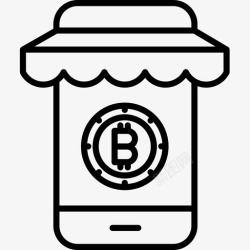 网上商店概述网上商店比特币加密货币概述图标高清图片