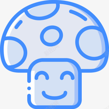 蘑菇电脑游戏5蓝色图标图标