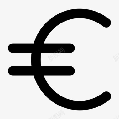 火焰欧元图标欧元货币收入图标图标