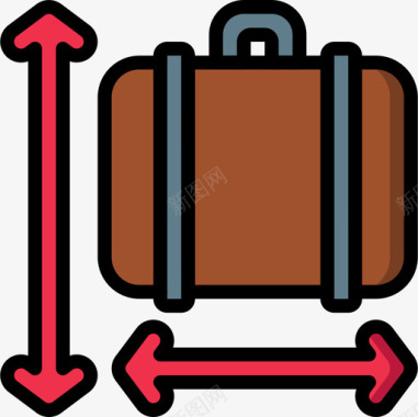 4K图标行李旅行配件4线性颜色图标图标