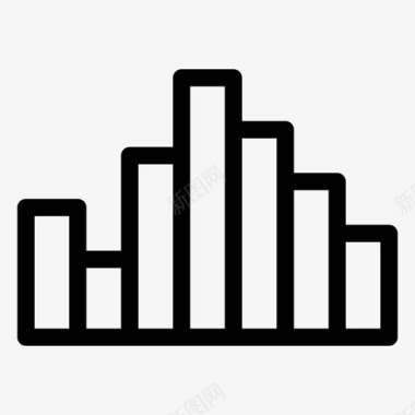 统计柱状图商务图标图标