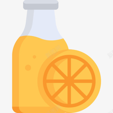 果汁营养4扁平图标图标