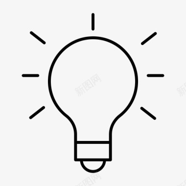 灯泡创意发明图标图标