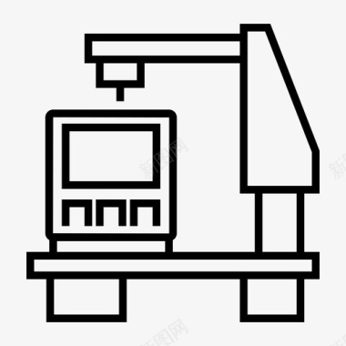 生产零件工业机械工业生产线图标图标