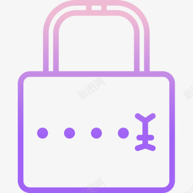 公共标识安全锁安全16轮廓坡度图标图标