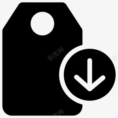 购物标签销售标签黑色星期五字形图标图标