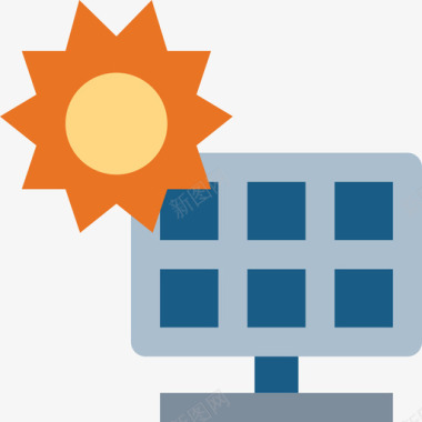 太阳能板太阳能板机器人机器平板图标图标