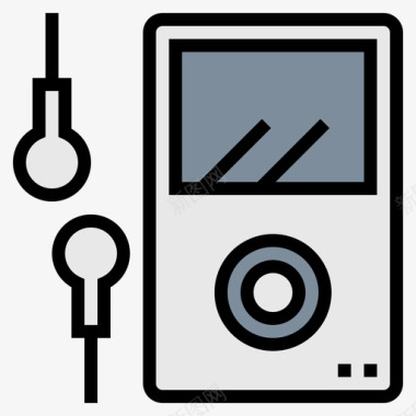 复古桥Ipod复古11线性颜色图标图标