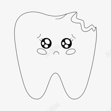 维此山河坏牙龋齿牙齿护理图标图标