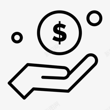 火焰美元图标美元慈善帮助图标图标