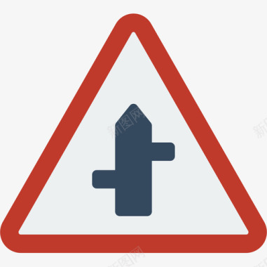 路口英国路标3号平坦图标图标