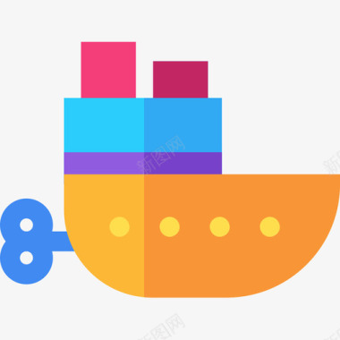 船船儿童玩具6扁平图标图标